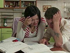 Doing anal homework with my step sister Netta Jade in kitchen, licking ass to mouth 😈