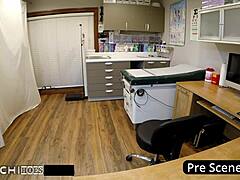 Don't tell doc I cum on the clock says nurse Rina Arem in solo masturbation with toys.