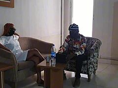 Ebony Nurse Seduces Interviewer for Promotion with Wet Pussy