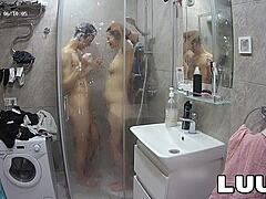 Luuv the webcam couple shares their real amateur shower routine for their reality show. Viewers enjoy the private and beautiful moments.