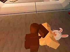 omg this shy slut bunny takes big black monster cock fucking in roblox condo... quality sucks but next one's better!! 🐰🍆