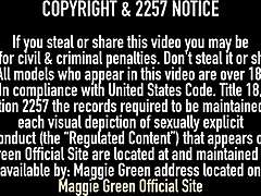 Nasty Maggie Green In Lingerie Drills Big Ass With Dildo And Sucks It Solo