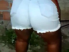 neighbor with huge ass cleaning the backyard feels so captivating and real