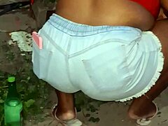 neighbor with huge ass cleaning the backyard feels so captivating and real