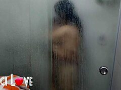 Passionate erotic sex scene with Lucixxxx in shower and outdoor settings