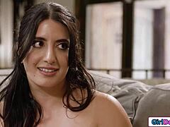 my girlfriend's big tits looked so tempting that i just had to suck them.