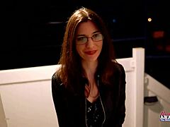 The horny brunette cutie Hazel OConnor begins by fingering her shaved pussy intensely. She then delivers a deep blowjob with passion.