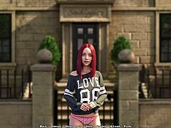 law school 01 has this cute big tits milf massaging a horny redhead teen. they get into roleplay kissing and more.