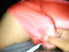 Intense Orange Satin Panty Job Action