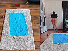 I love getting fit and frisky in this dual cam naked workout session uncovered