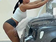 Oh man, that hot Japanese chick washed my car, I ended up screwing her at the car wash without a condom, dang it felt wild