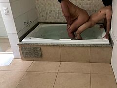 we were just relaxing in the tub but i couldn't resist giving my ass to the young guy