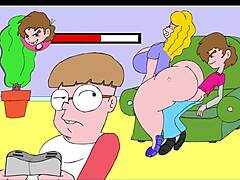 Intense Comic Flashing Session on the Couch with Erotic Twists