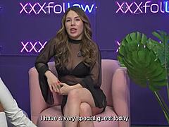 latina milf carla morelli engaged in intense sex with maxx betancur nearly losing control during the interview with dani ortiz in xxxfollow session 9