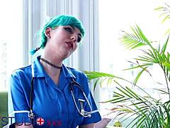 hey blue haired nurse your alternative look makes my cock throb hard