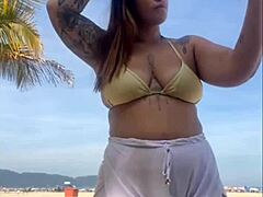 Hey did you notice these shorts flashing my big beach pussy so obviously!