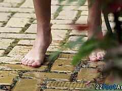 Man, this kinky slut's footjob ends in hot cumshot