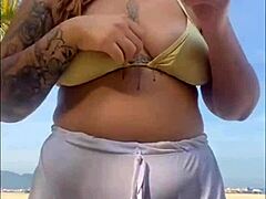 Hey did you notice these shorts flashing my big beach pussy so obviously!