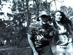 vietnamese cutie deepthroats big cock outdoors then gets facefucked doggystyle cumshot dripping