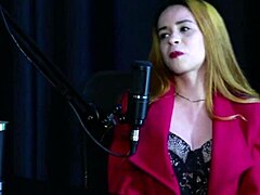 Jhocy Bia Hot Sheer Red Lingerie Tease in Swinger Podcast Compilation