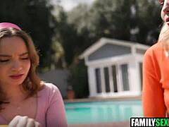 innocent teen woken by bffs step parents for threesome