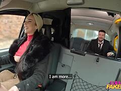 Big tits czech taxi driver rides passenger cock blowjob missionary orgasm