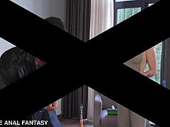 Pervy Cleaning Lady Bound and Face-Fucked by Boss in Bondage Fetish Quickie