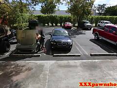 amateur pawnee's pussy drilled doggystyle on hidden backoffice desk 👀🍑