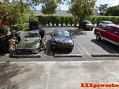 amateur pawnee's pussy drilled doggystyle on hidden backoffice desk 👀🍑