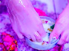 Bia Roman's Sexy Feet Get Super Messy and Wet