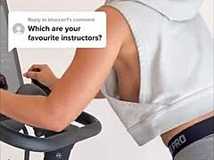 Gym Girl's Nip Slip Downblouse Tease Workout!