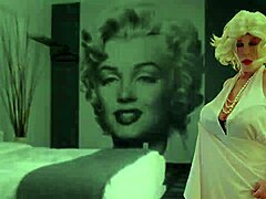 granny marilyn monroe in corset deepthroats cock for shiny diamonds