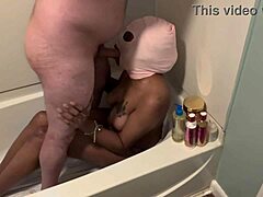 Bathtub puking leads to wild throatpissing and cum dripping on eyes intriguing mess