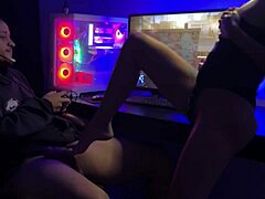 Wife Boldly Competes in Femdom Handjob Game Against Spider-Man 2