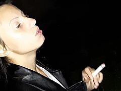 first i share a smoke with this stranger then my pussy for her tongue