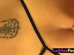 hey this horny ladyboy sakura in lingerie gets her ass pounded hard by client 😏