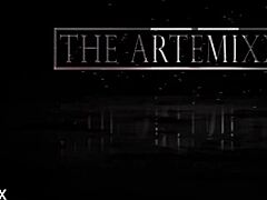 artemixxx blasts facial on kitty ronna's tight nerd pussy ride