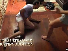 cristina kicks slave balls hard in brazilian femdom bdsm comic highlights 😈👊