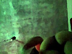 Latina amateur plays with dildo showing big natural tits.