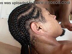 Slim Ebony Teen's Big Ass and Small Tits in Foot Fetish Fuck Ends with Cum on Toes