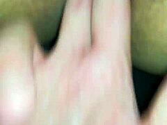 tied up submissive gf fingered while watching homemade couple porn