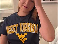 Holy shit, 18yo dorm slut Ava Marina rides cock cowgirl style!