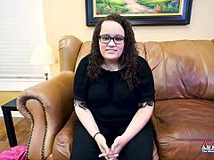 Busty Harper B SUCKS cock then gets BANGED hard and JIZZED all over