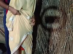 brother-in-law bends sister-in-law over outside for raw doggystyle pussy pounding