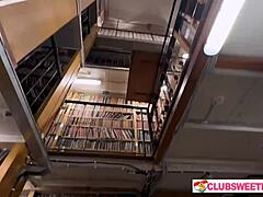 18YO Lesbians Feel Library Lust