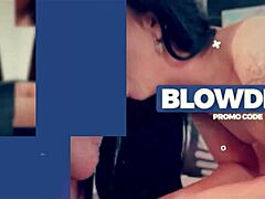 divorced super hot milf deepthroats handyman's cock sloppy pov