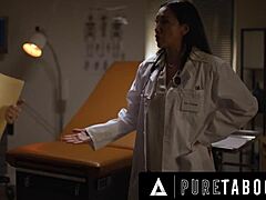 Doctor Vicki Chase fucks hairy nurse sinn sage rough in hospital to keep secret