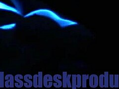 > scarlett johnson cries through rough blacklight creampie sex fetish