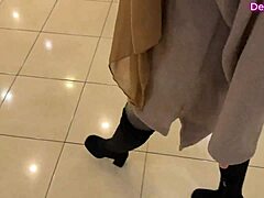 public toilet risky fuck neighbor caught cumming