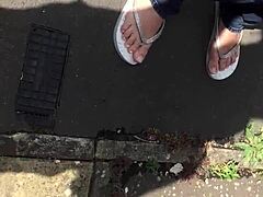 Neighbor granny, suck my sexy toes!